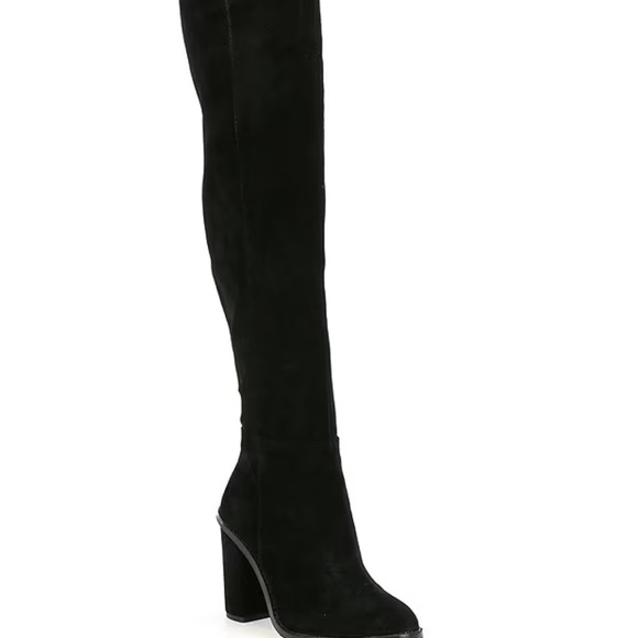 Gianni Bini Barrine Suede Over-the-Knee Block Boots - Picture 2 of 7